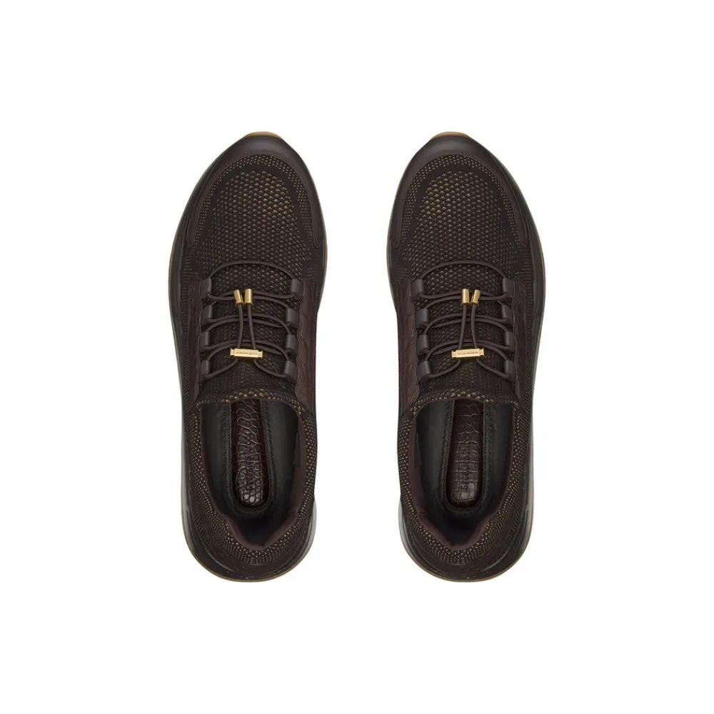 Flash Sale Technical Calfskin And Crocodile Leather Sneakers Sneakers