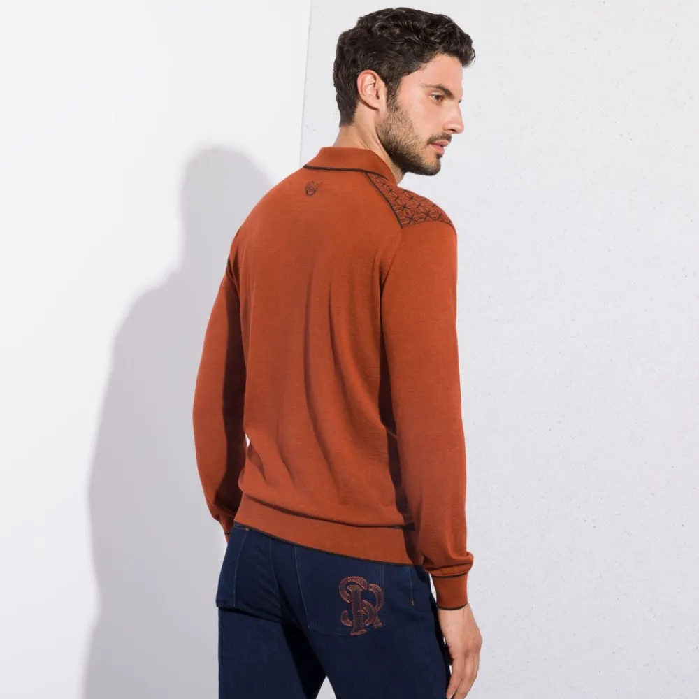 Discount Three Button Polo Mens Knitwear