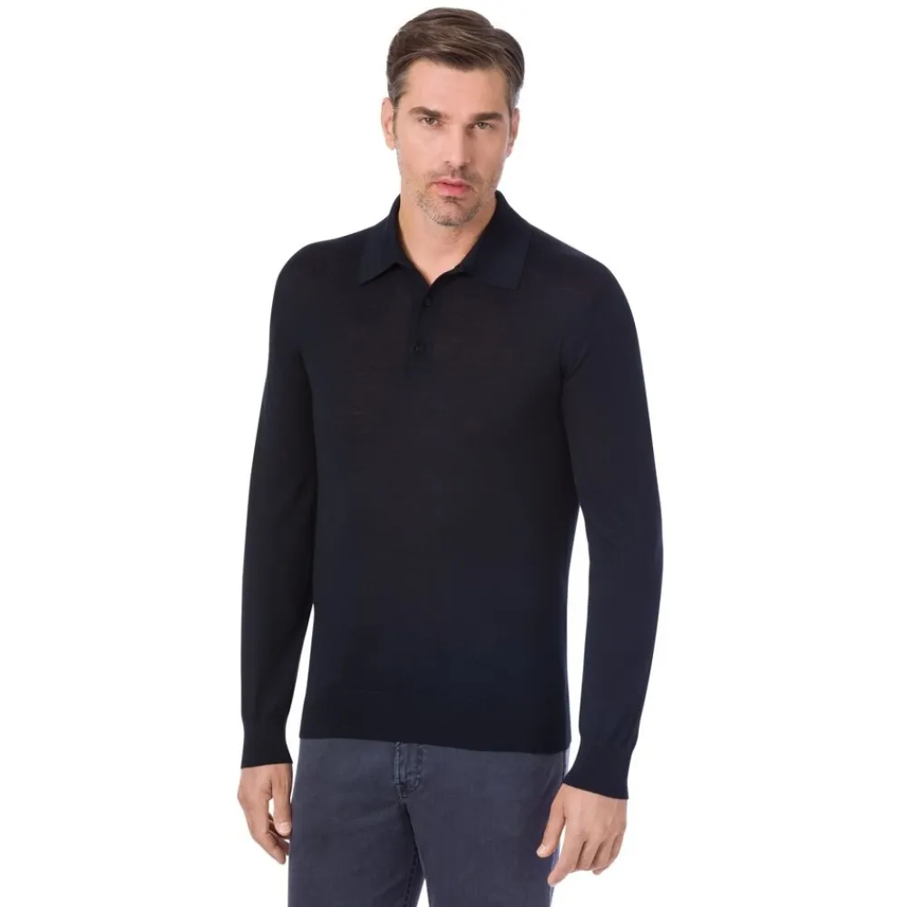 Store Three Button Polo Mens Knitwear