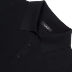 Store Three Button Polo Mens Knitwear