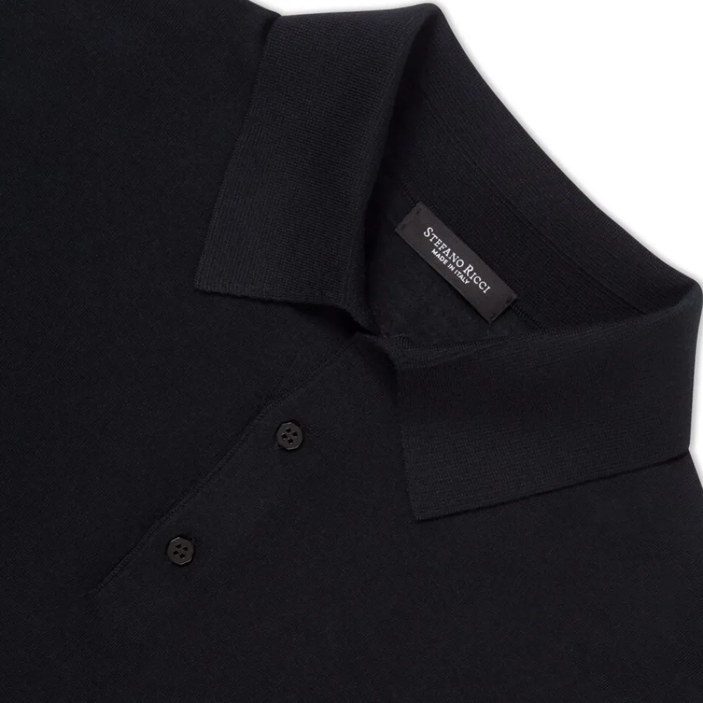 Store Three Button Polo Mens Knitwear