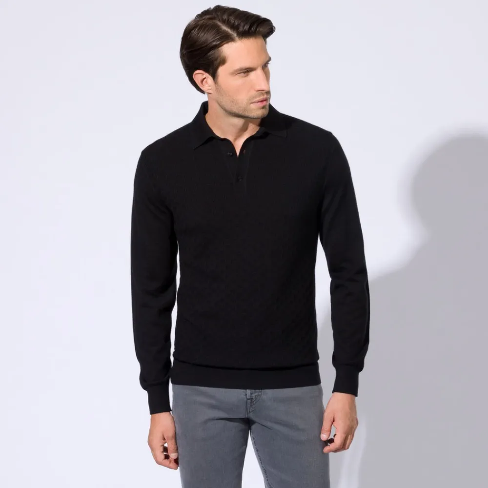Hot Three Button Polo Mens Knitwear