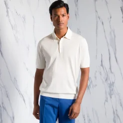 Fashion Three Button Polo Shirt Mens Knitwear