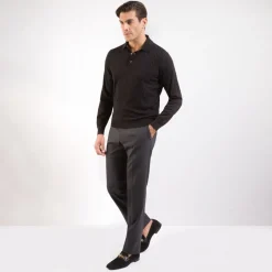 Clearance Three-Button Polo Shirt Mens Knitwear