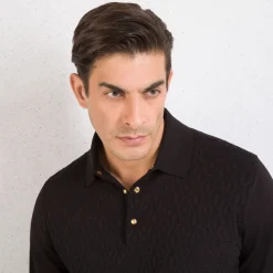 Clearance Three-Button Polo Shirt Mens Knitwear