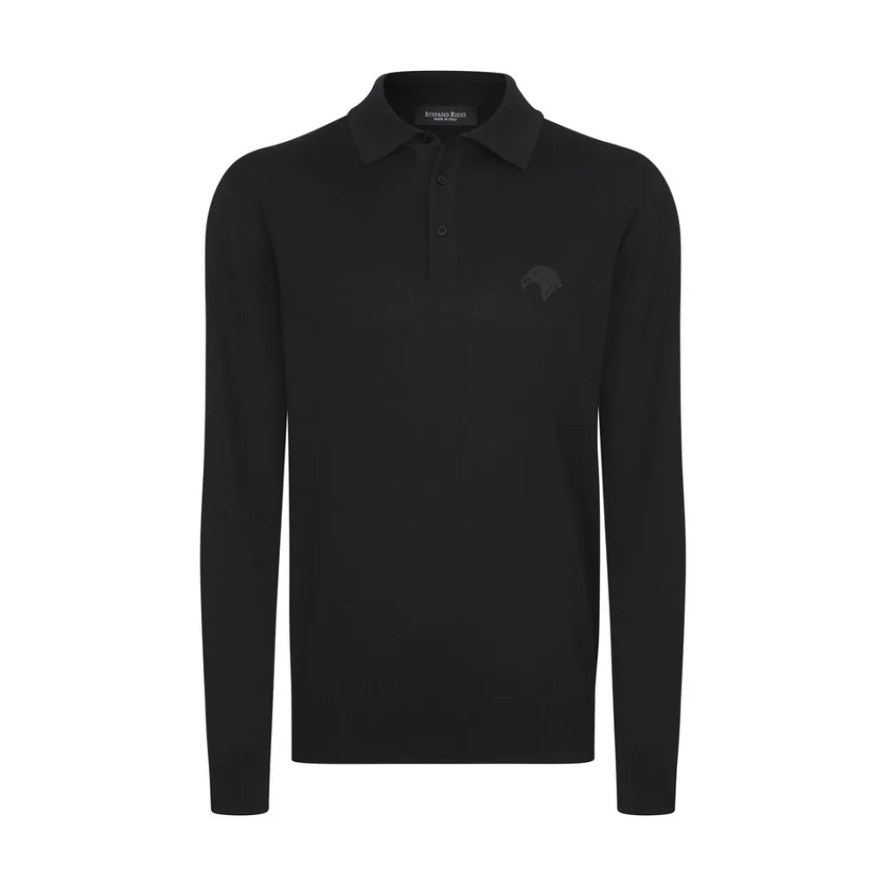 Clearance Three-Button Polo Shirt Mens Knitwear
