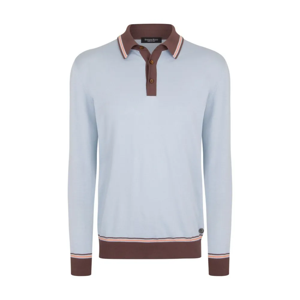Outlet Three-Button Polo Shirt Mens Knitwear