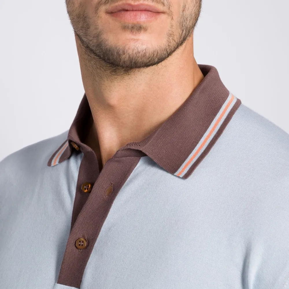 Outlet Three-Button Polo Shirt Mens Knitwear