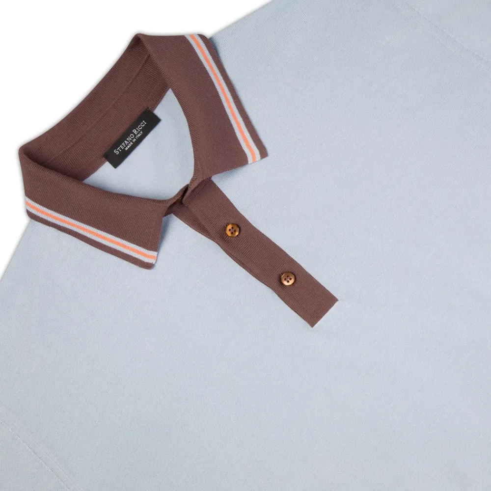 Outlet Three-Button Polo Shirt Mens Knitwear