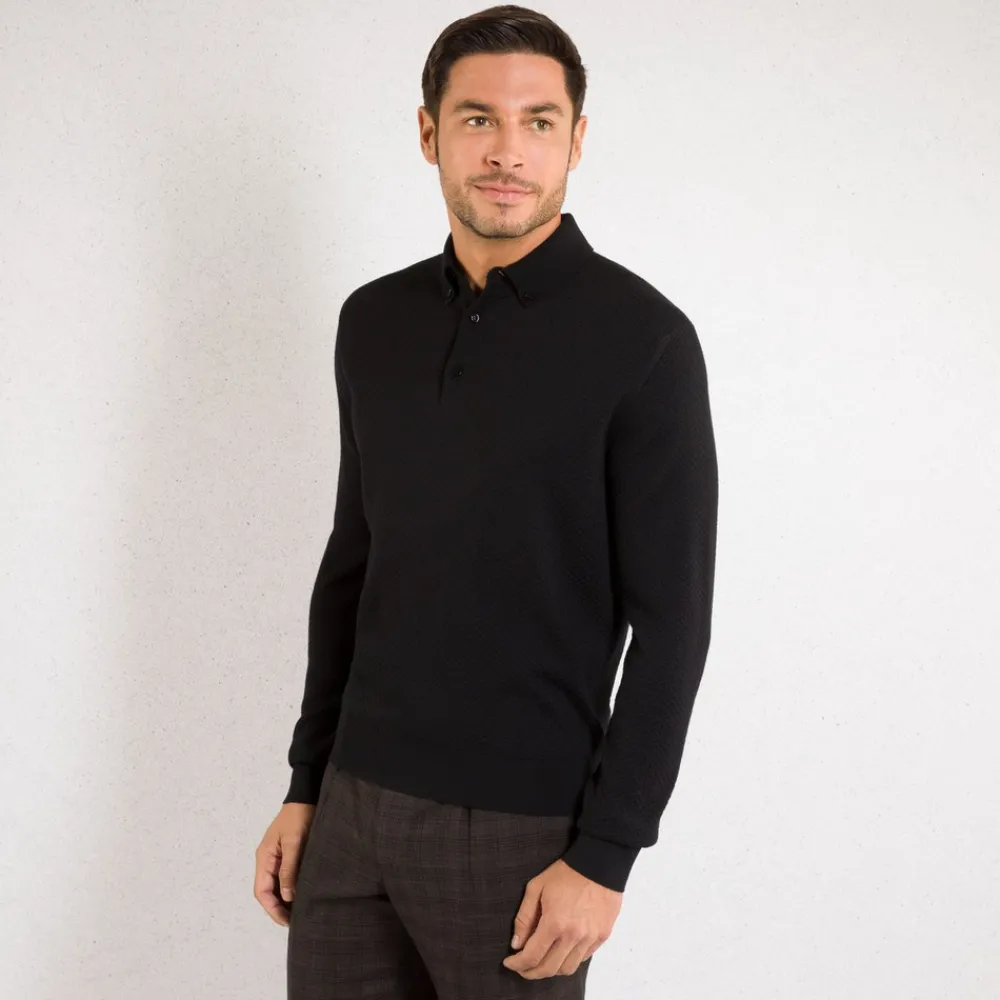 Hot Three-Button Polo Shirt Mens Knitwear