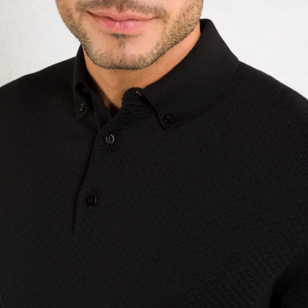 Hot Three-Button Polo Shirt Mens Knitwear