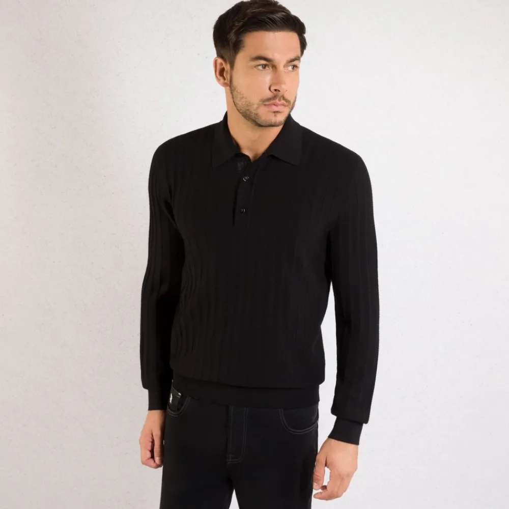 Cheap Three-Button Polo Shirt Mens Knitwear