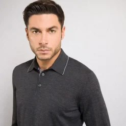 New Three-Button Polo Shirt Mens Knitwear