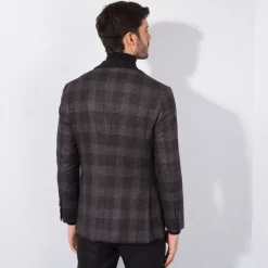 Cheap Two Button Deconstructed Jacket Mens Jackets