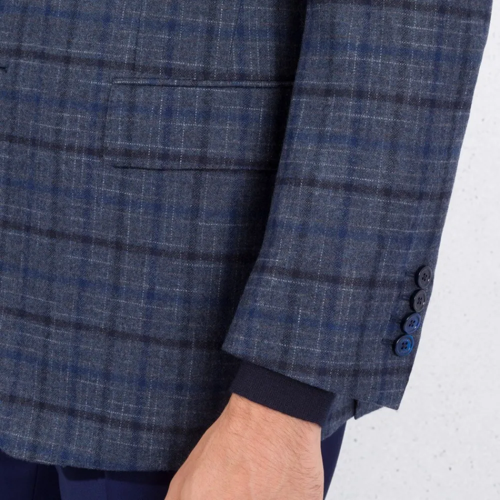 Cheap Two Button Deconstructed Jacket Mens Jackets