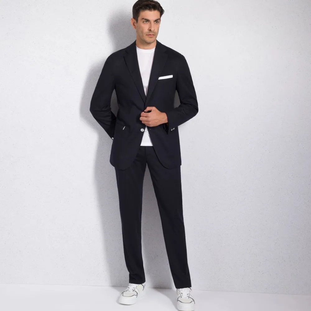 Shop Two-Button Deconstructed Jersey Suit Mens Suits