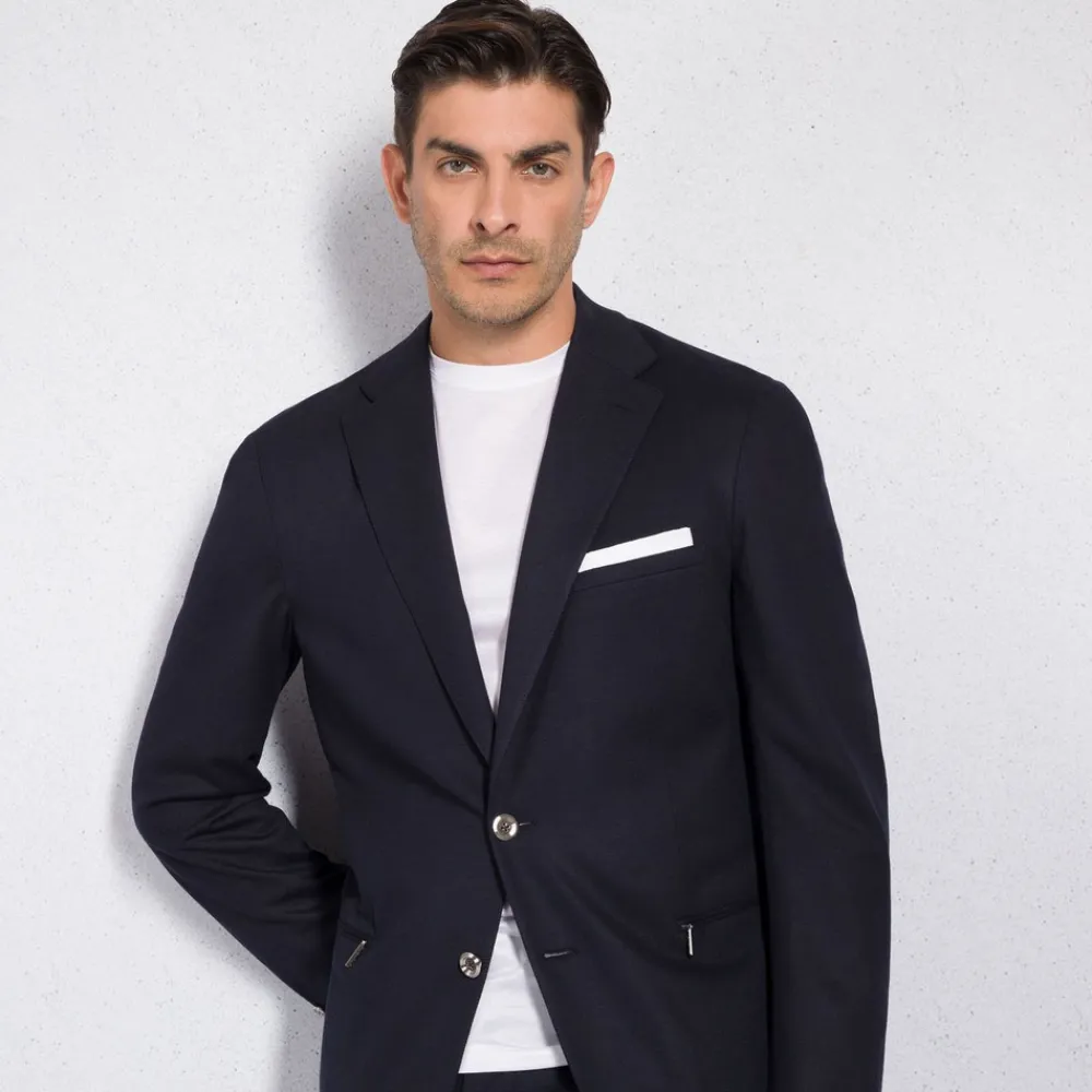 Shop Two-Button Deconstructed Jersey Suit Mens Suits