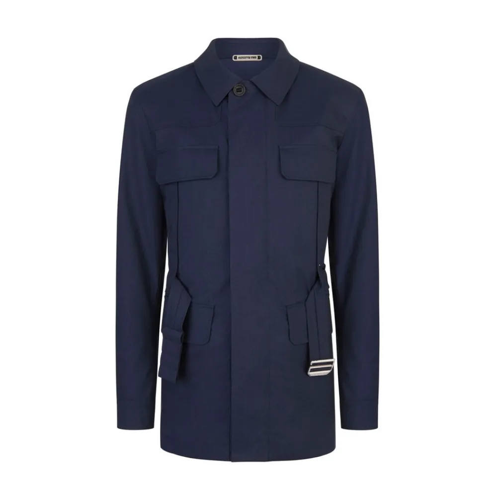 Clearance Virgin Wool And Napa Field Jacket Mens Outerwear
