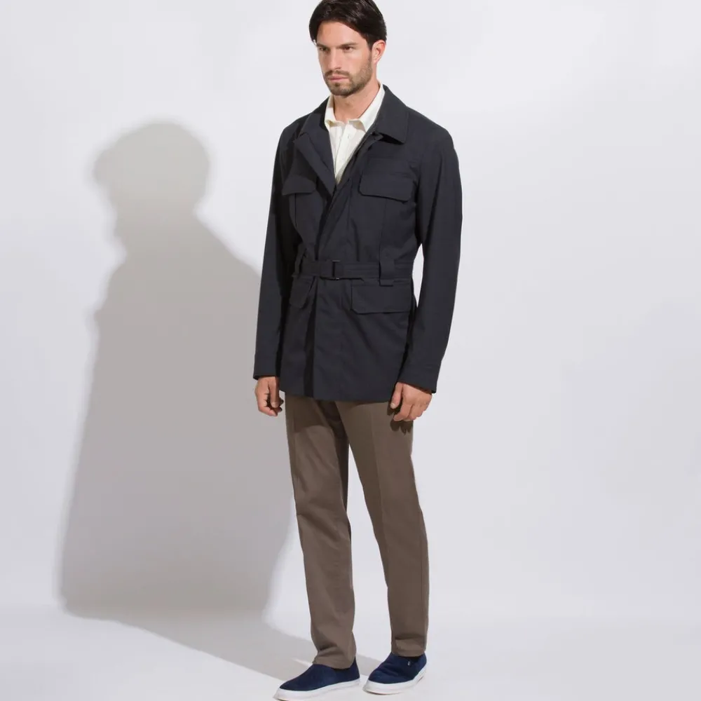 Clearance Virgin Wool And Napa Field Jacket Mens Outerwear