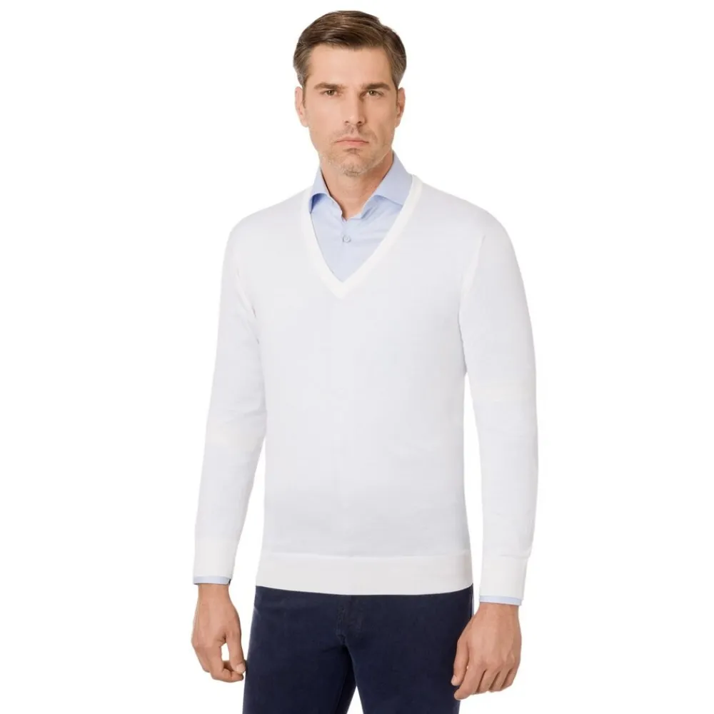 New V-Neck Sweater Mens Knitwear