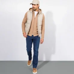 Best Wool And Cashmere Hooded Gilet Mens Outerwear