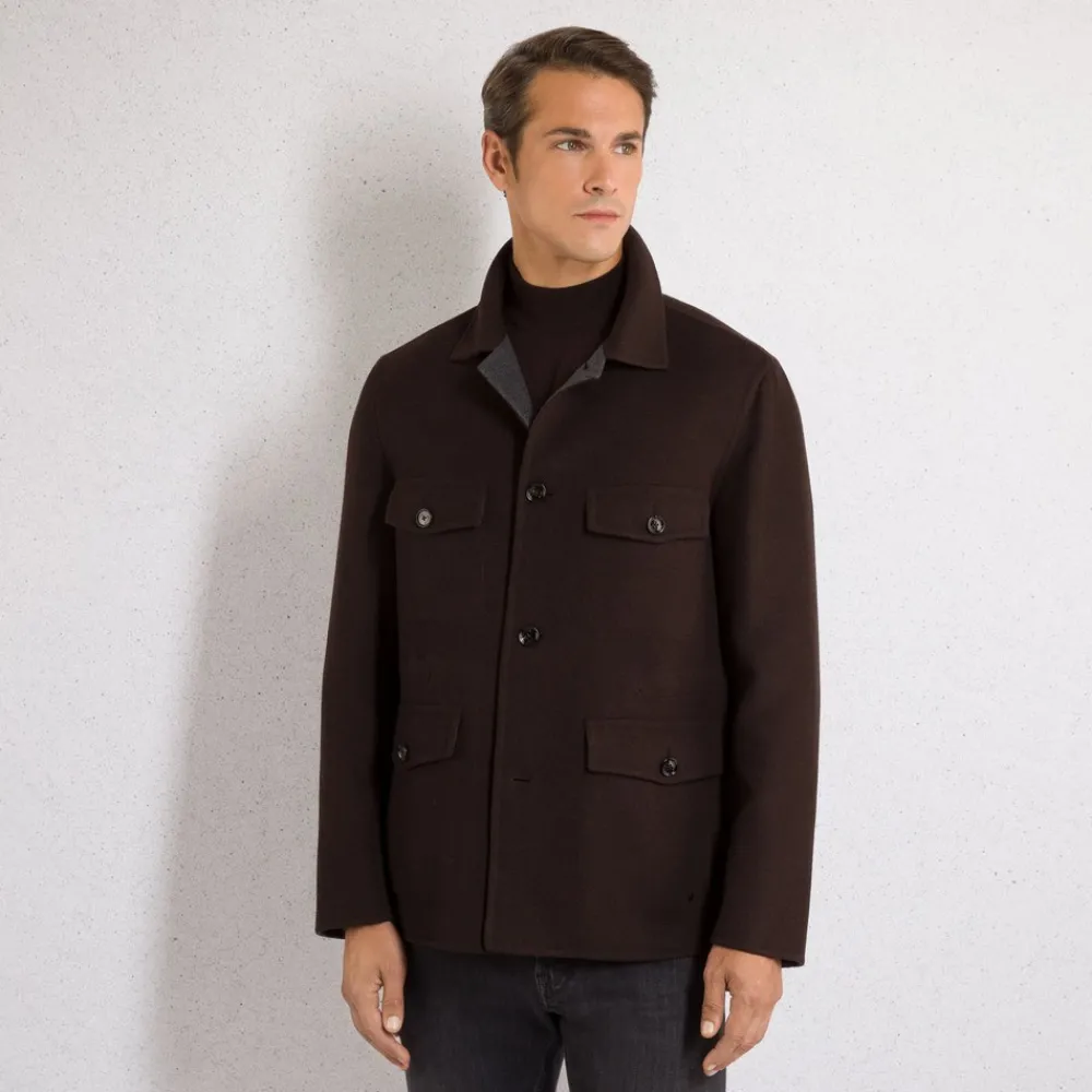Fashion Wool Field Jacket Mens Outerwear