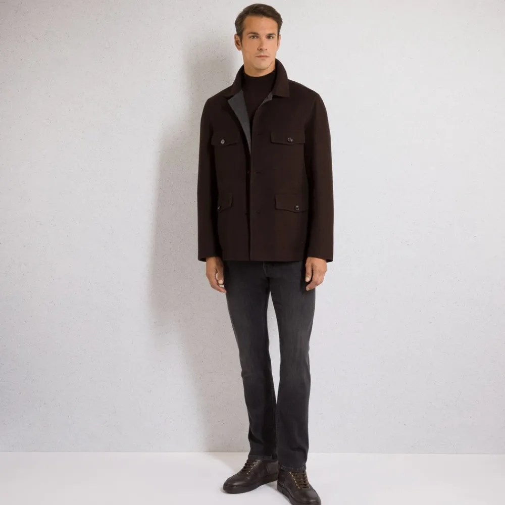 Fashion Wool Field Jacket Mens Outerwear