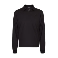 Cheap Wool Zip Polo Shirt Mens Knitwear