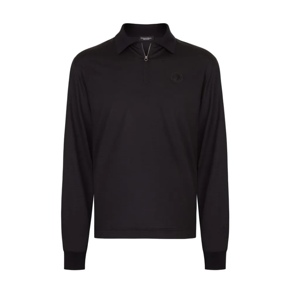 Cheap Wool Zip Polo Shirt Mens Knitwear
