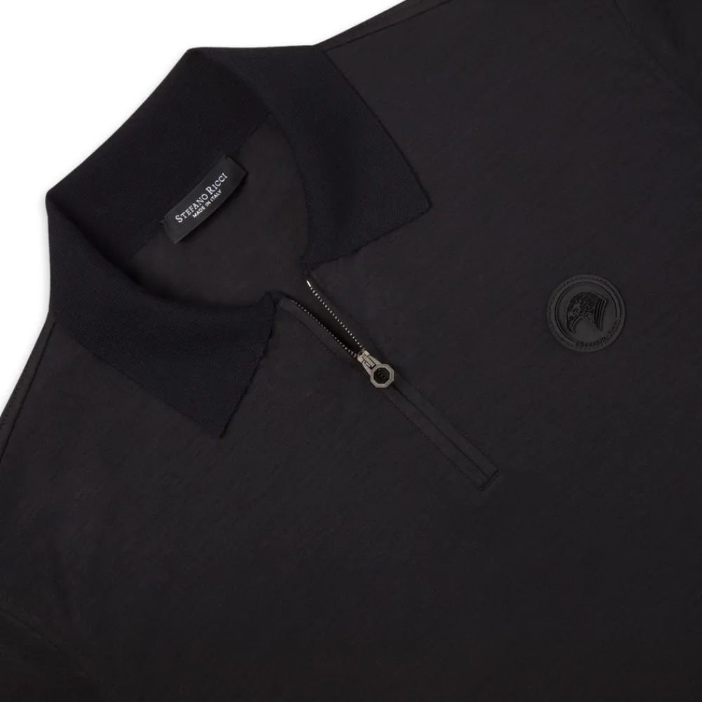 Cheap Wool Zip Polo Shirt Mens Knitwear