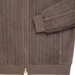 Online Woven Calfskin Leather Blouson Mens Outerwear