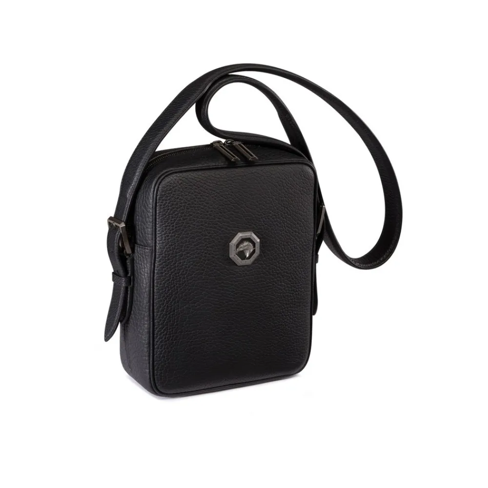 Fashion Wrinkle Calfskin Leather Messenger Bag Bags