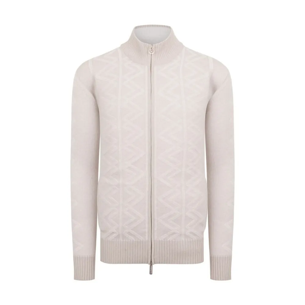 Online Zip Blouson With Jacquard Mens Last Sizes