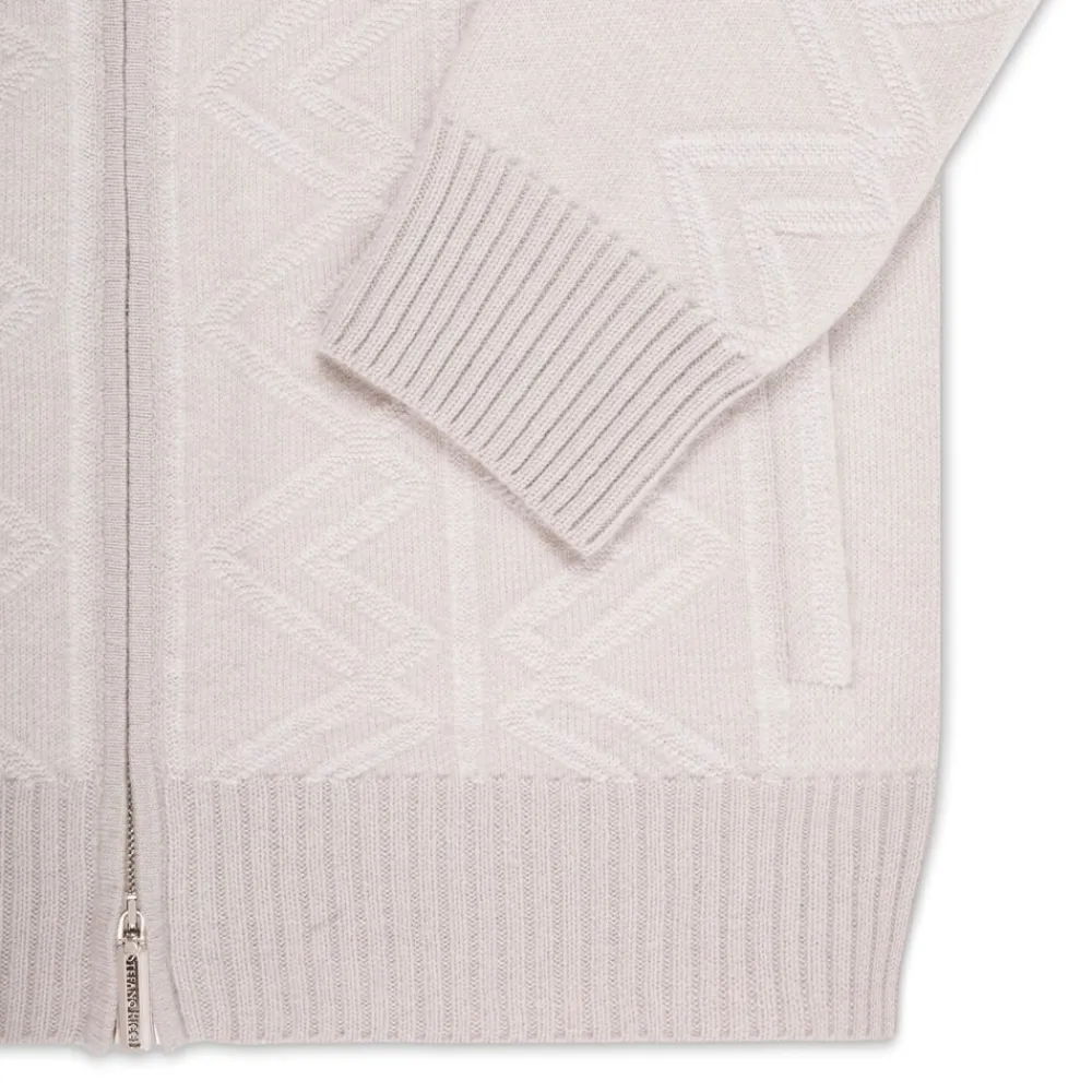 Online Zip Blouson With Jacquard Mens Last Sizes
