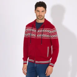 Store Zip Hooded Blouson Mens Knitwear