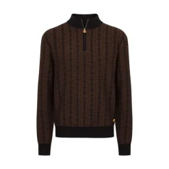 Discount Zip Mock Neck Sweater Mens Knitwear