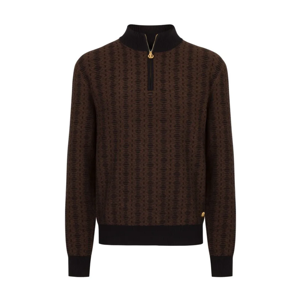 Discount Zip Mock Neck Sweater Mens Knitwear