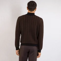 Discount Zip Mock Neck Sweater Mens Knitwear