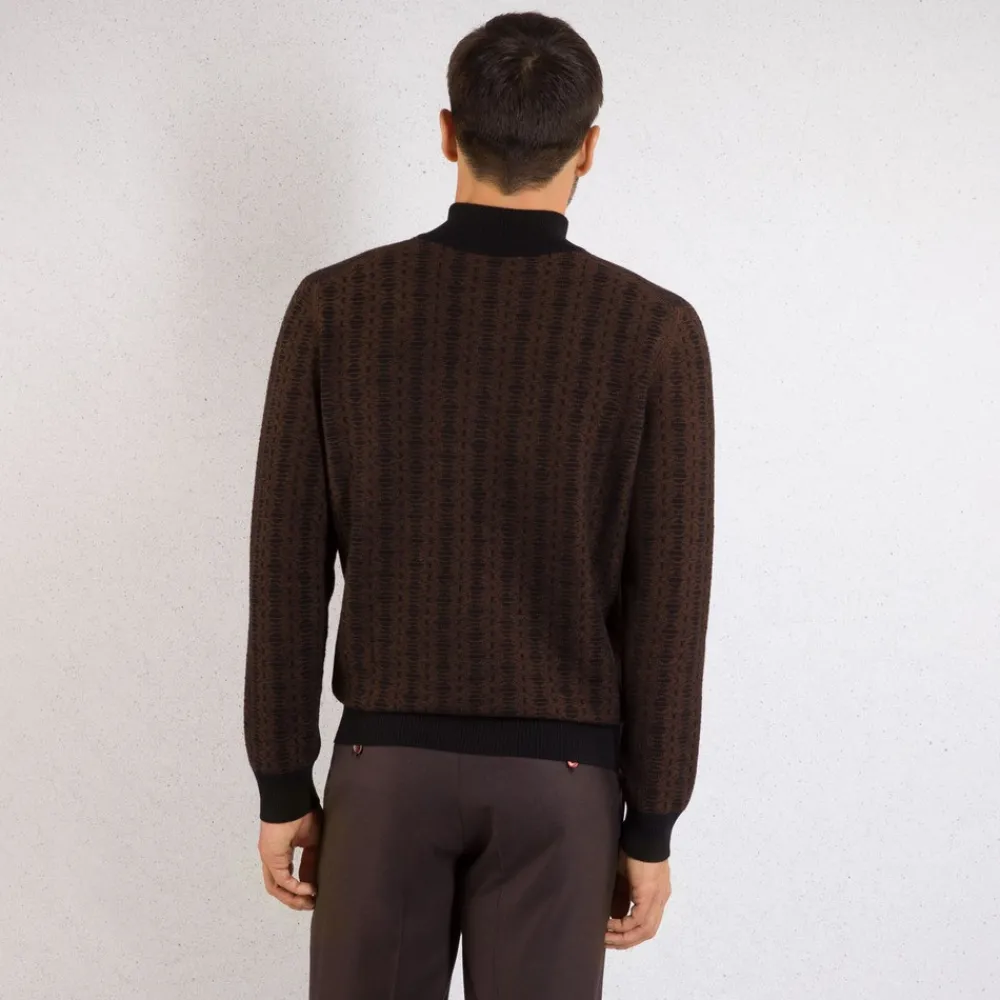 Discount Zip Mock Neck Sweater Mens Knitwear