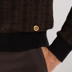 Discount Zip Mock Neck Sweater Mens Knitwear