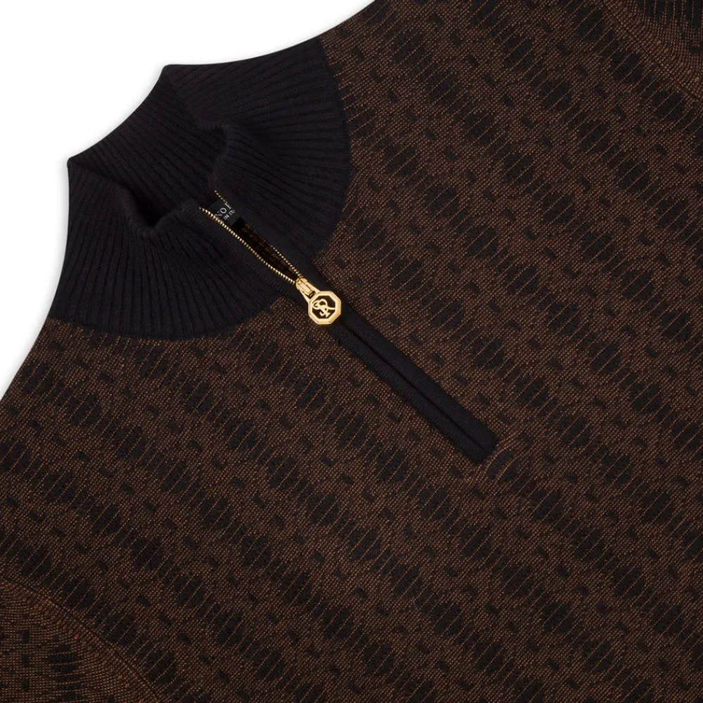Discount Zip Mock Neck Sweater Mens Knitwear