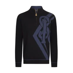 Fashion Zip Mock Neck Sweater Mens Jogging Suits