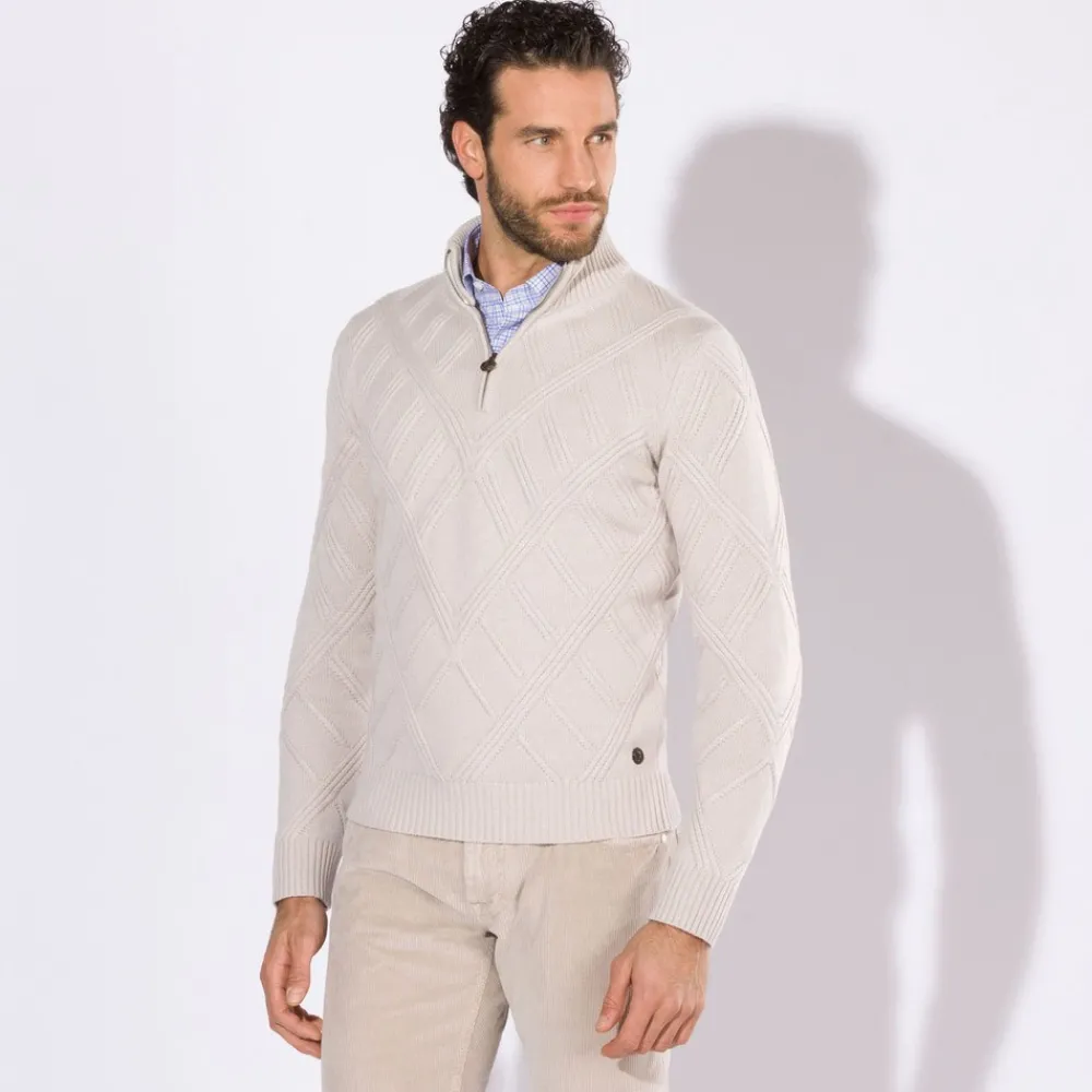 Best Sale Zip Mockneck Sweater Mens Last Sizes