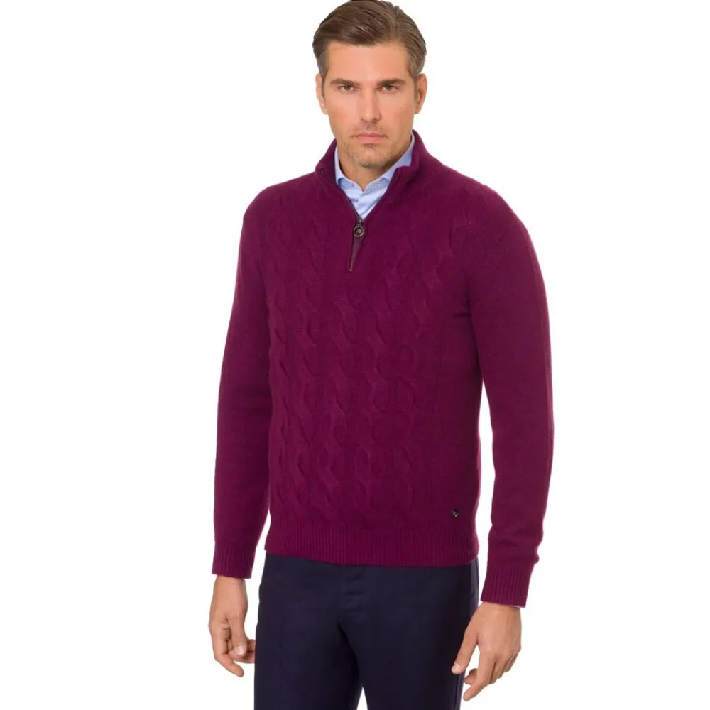 Sale Zip Mockneck Sweater Mens Knitwear