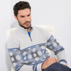 Flash Sale Zip Mockneck Sweater Mens Luxury Tech