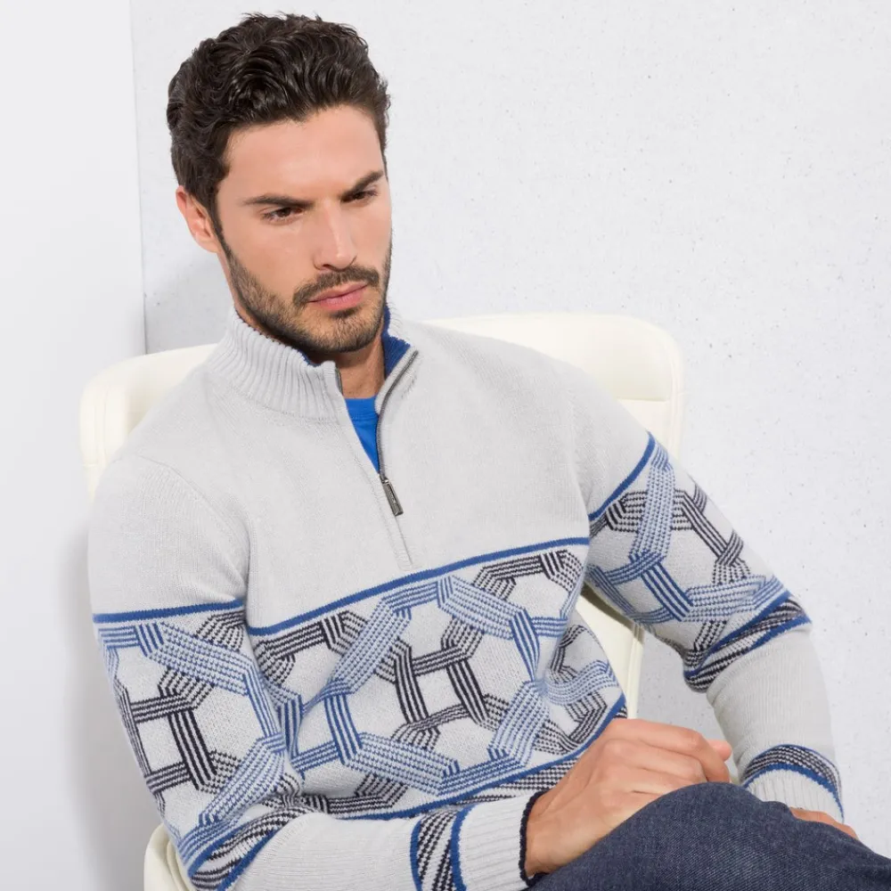 Flash Sale Zip Mockneck Sweater Mens Luxury Tech
