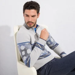 Flash Sale Zip Mockneck Sweater Mens Luxury Tech