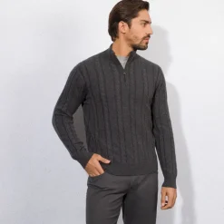 Cheap Zip Mockneck Sweater Mens Last Sizes
