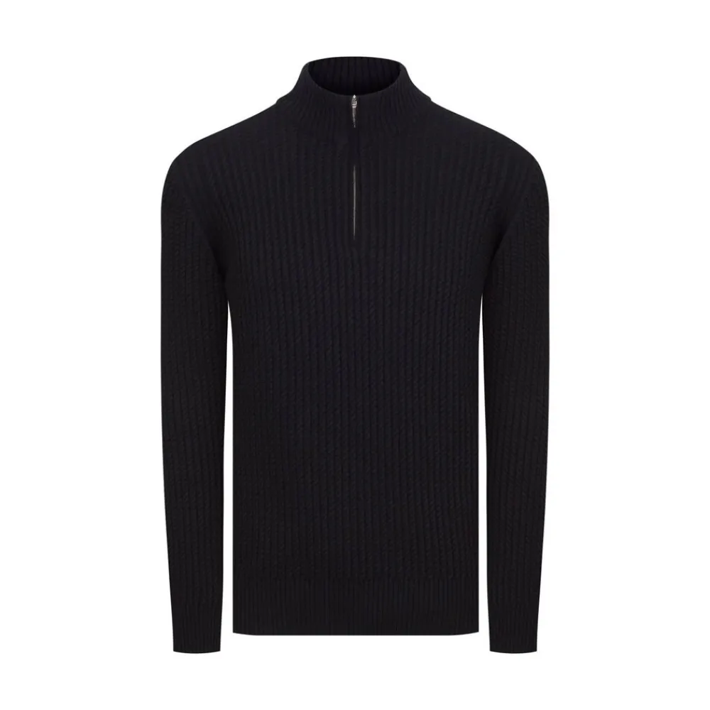 Cheap Zip Mockneck Sweater Mens Knitwear