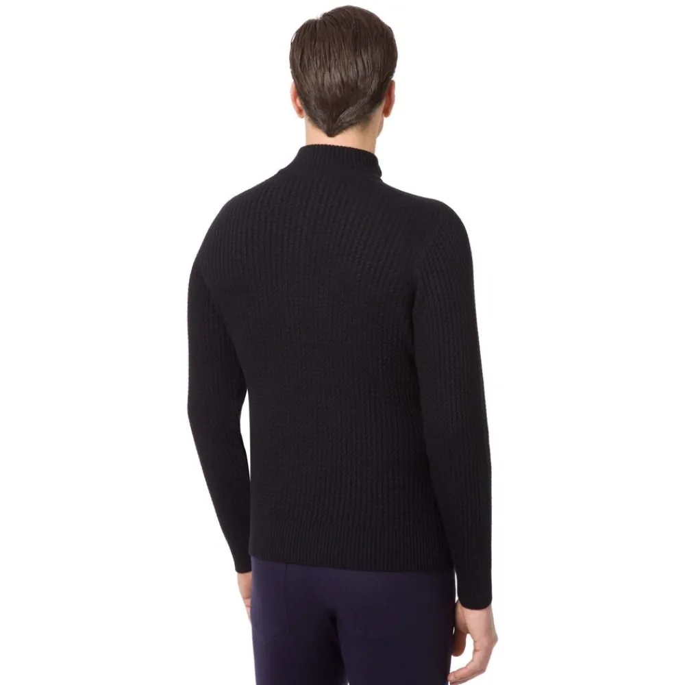 Cheap Zip Mockneck Sweater Mens Knitwear